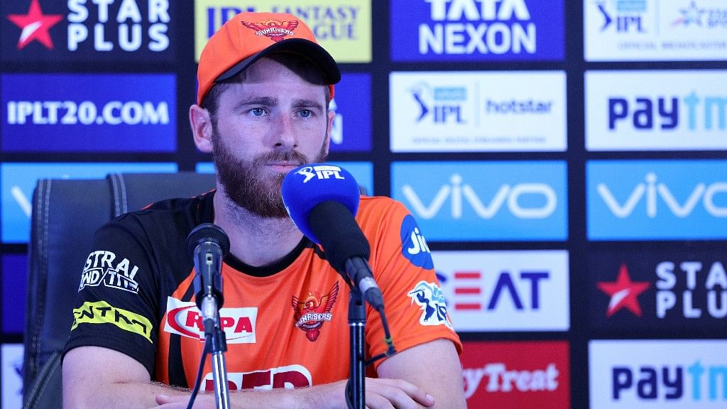 Kane Williamson speaks at the post-match press conference after the game with Rajasthan Royals