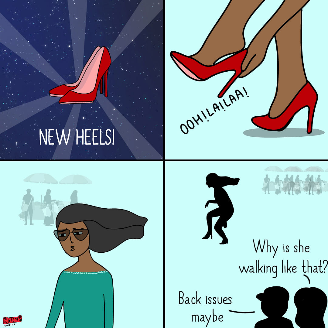 Walking in heels: Expectation vs Reality