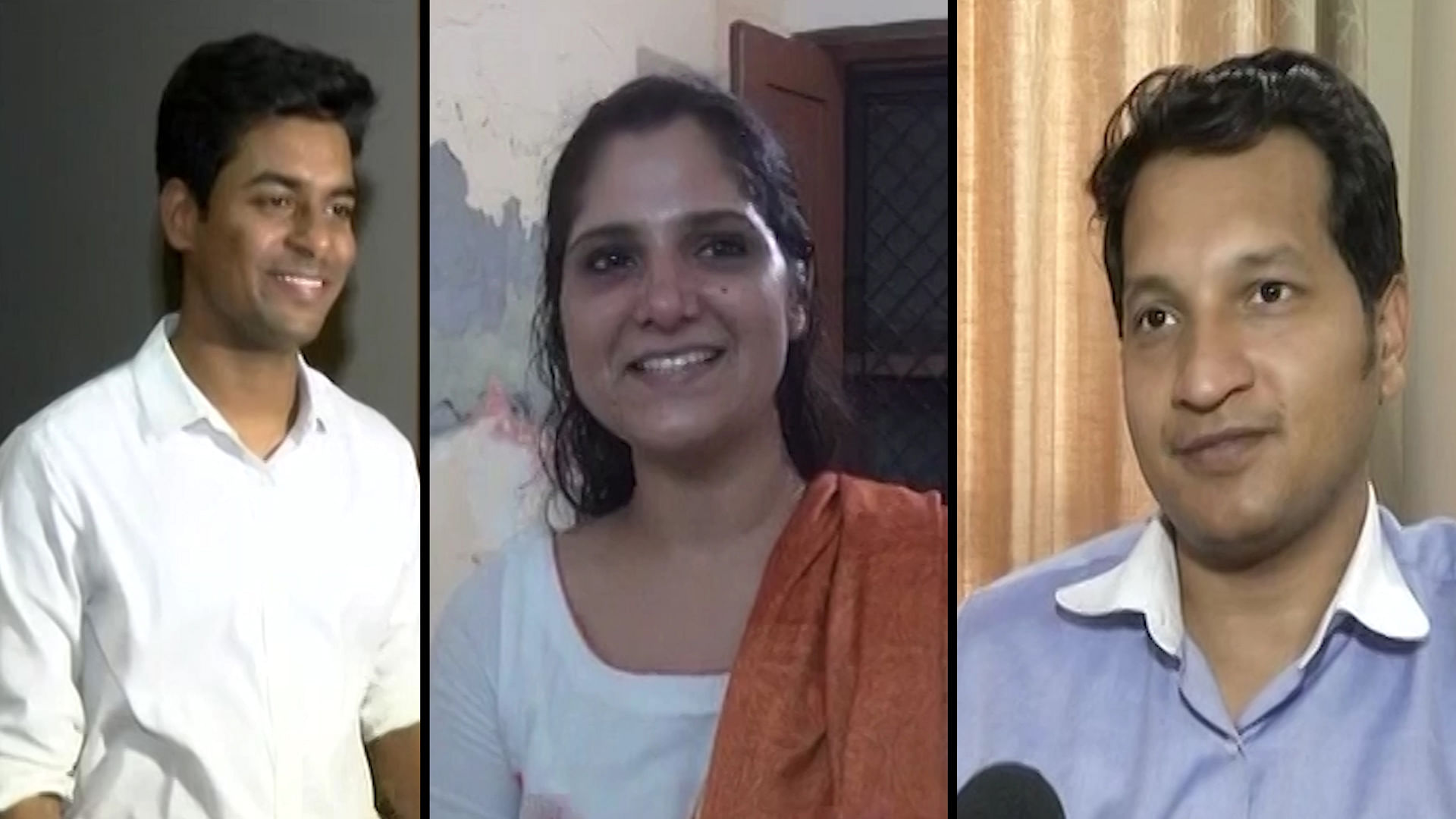 The three 2017 UPSC examination toppers.