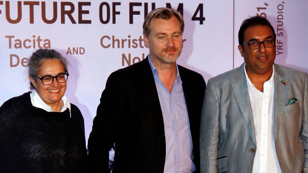 Christopher Nolan, Tacita Dean & Shivendra Dungarpur addressed the media in Mumbai. 