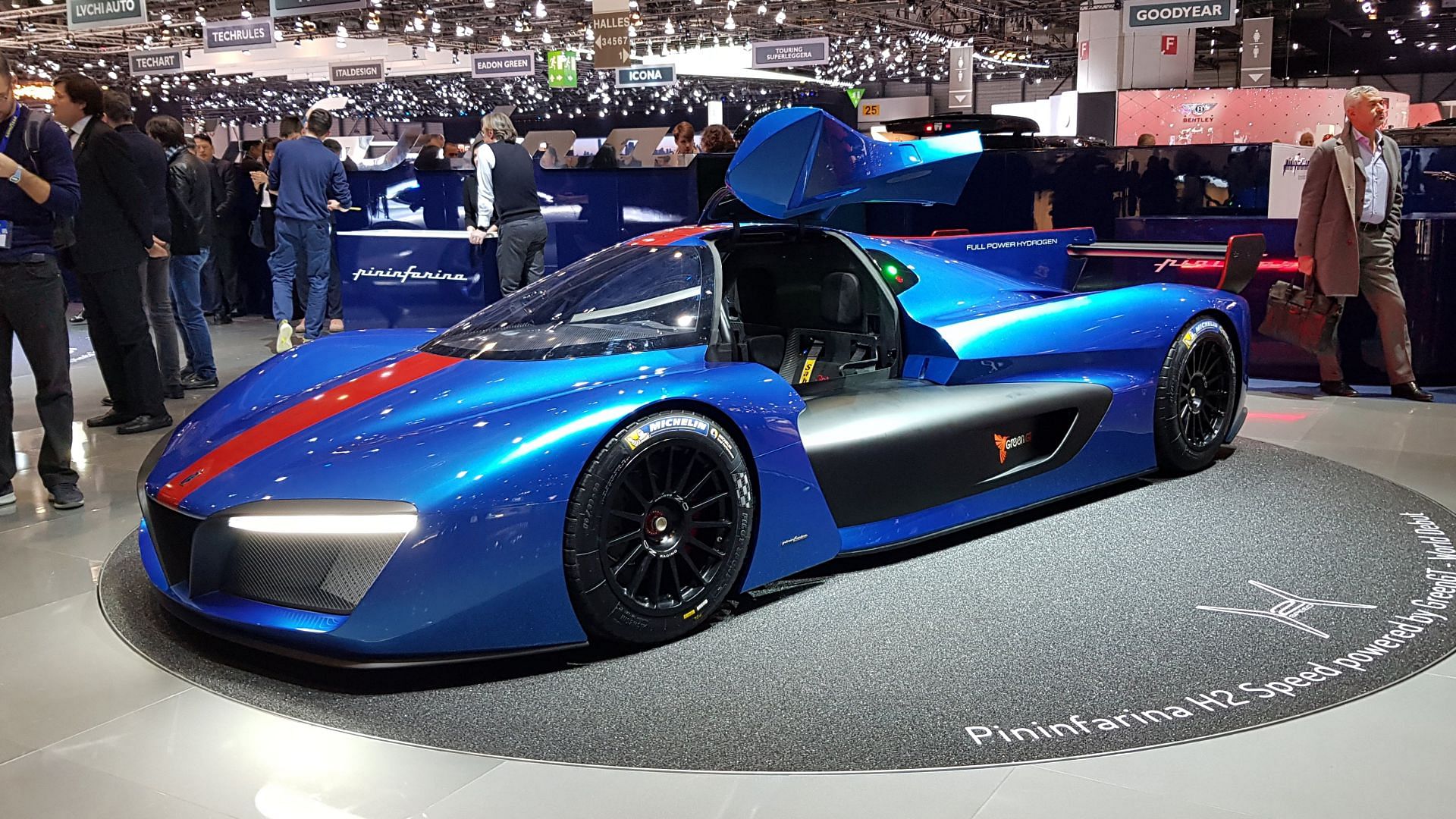 The hydrogen-powered Pininfarina H2 Speed at the Geneva Motor Show 2018. Photo for representative purposes only.&nbsp;