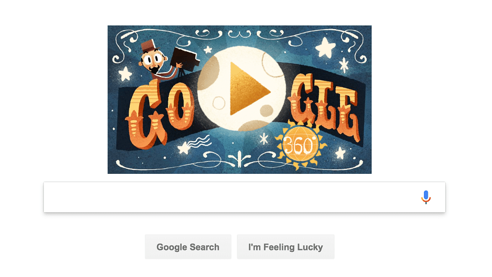 Google Doodle honouring Georges Méliès.