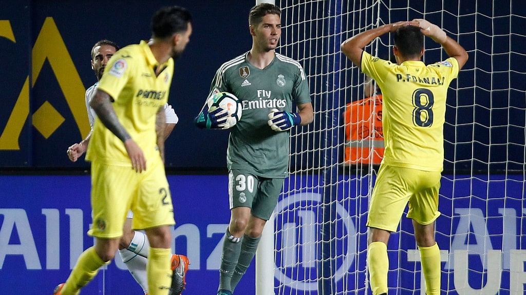 Goalkeeper Luca Zidane has played 13 times for Real Madrid Castilla in the Segunda B division this season. 