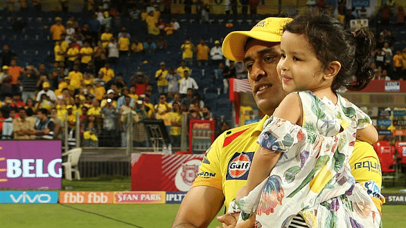 Little Ziva and MSD shared some playful moments after CSK beat the Kings XI Punjab by 5 wickets