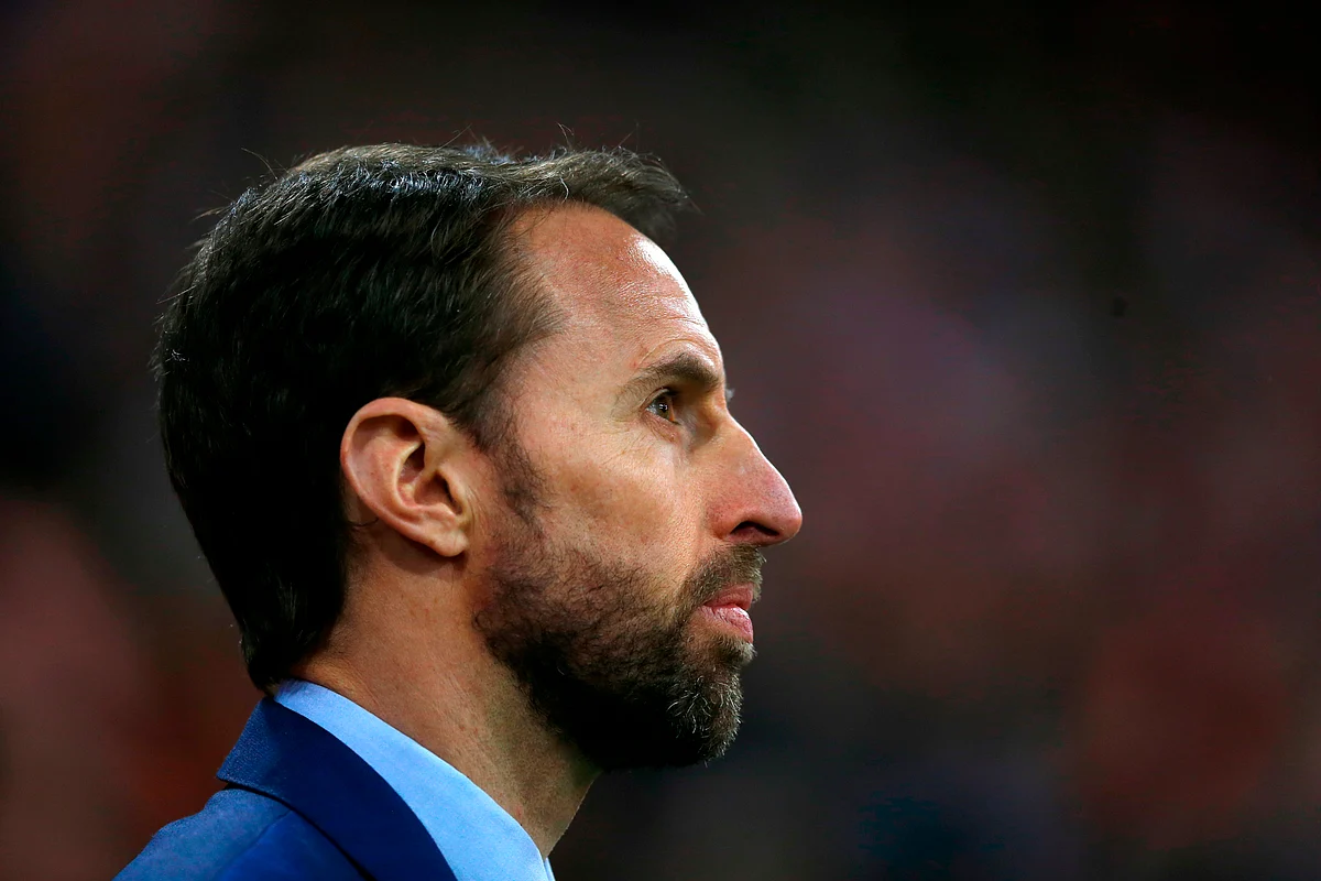 In this photo taken on Friday, March 23, 2018, England’s head coach Gareth Southgate waits for the start of the international friendly soccer match between the Netherlands and England at the Amsterdam ArenA in Amsterdam, Netherlands. 