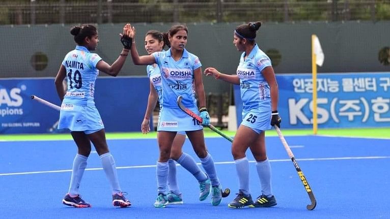 Indian women’s hockey team hold Korea to a 1-1- draw.