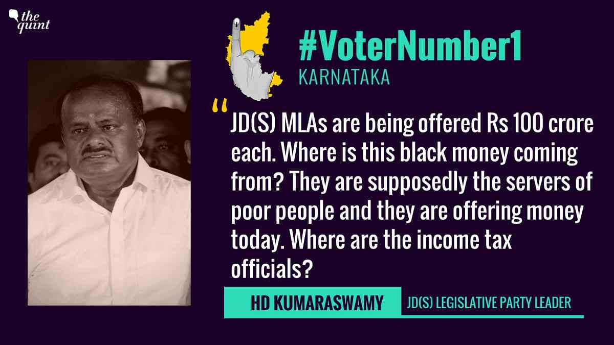  HD Kumaraswamy has accused the BJP of poaching his party MLAs and offering them Rs 100 crore each as a bribe. 