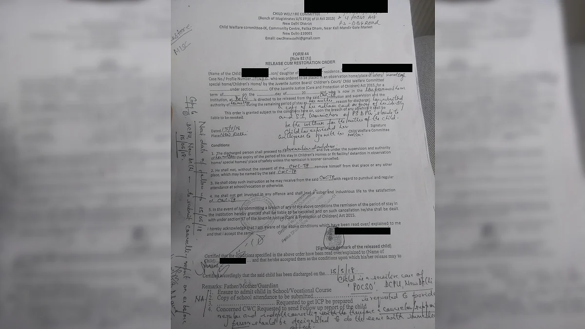 A copy of the CWC report which claims that the child is a “sensitive case of POCSO”.