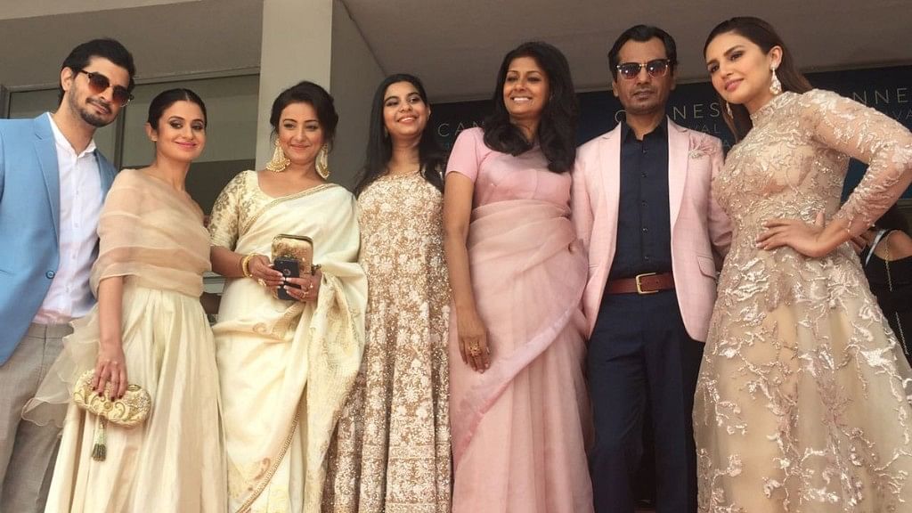 The <i>Manto</i> team along with Huma Qureshi at Cannes.