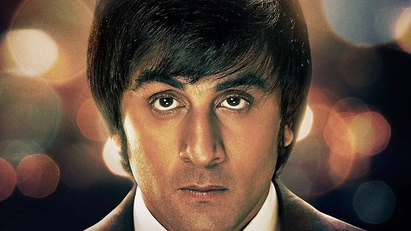 Ranbir Kapoor as Sanjay Dutt in the latest poster.