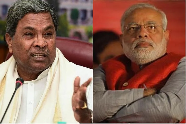 Karnataka CM Siddaramaiah and PM Narendra Modi.