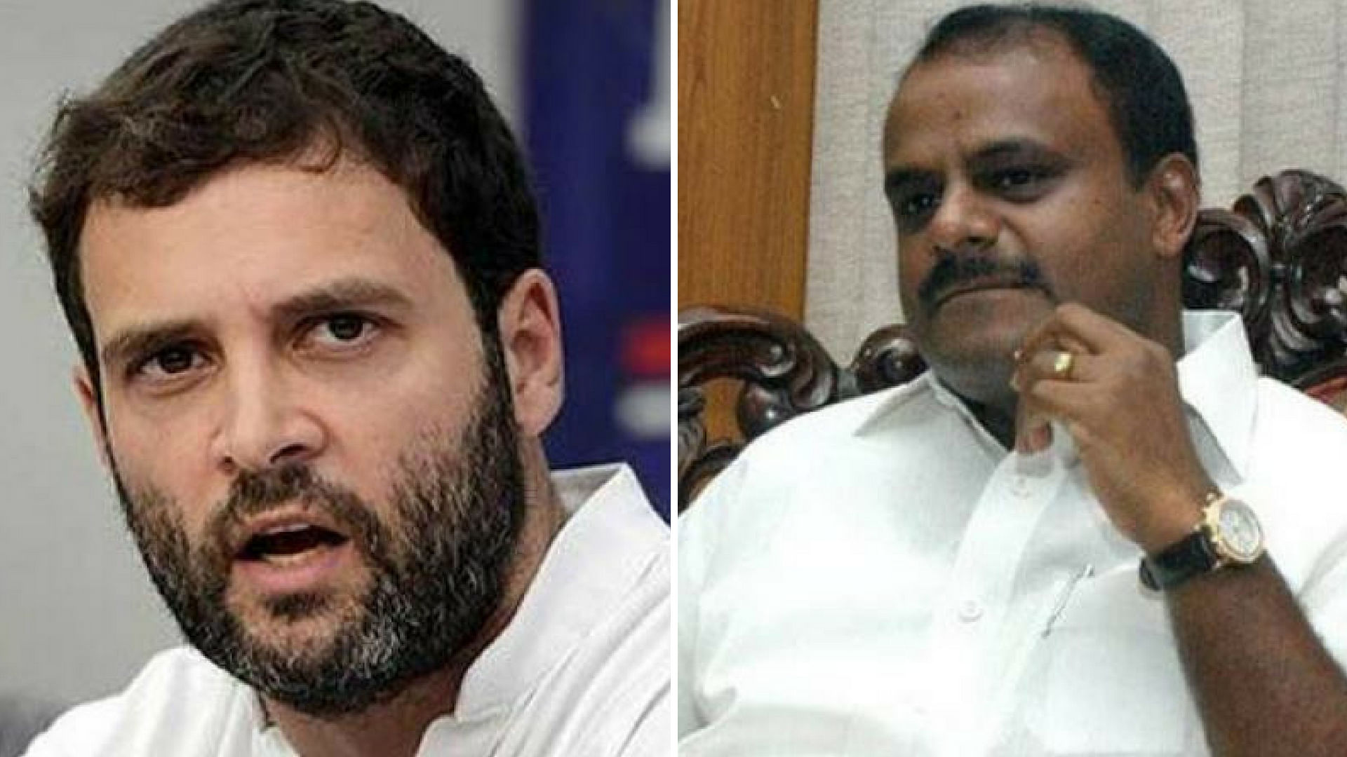 Rahul Gandhi and Karnataka CM HD Kumaraswamy&nbsp;