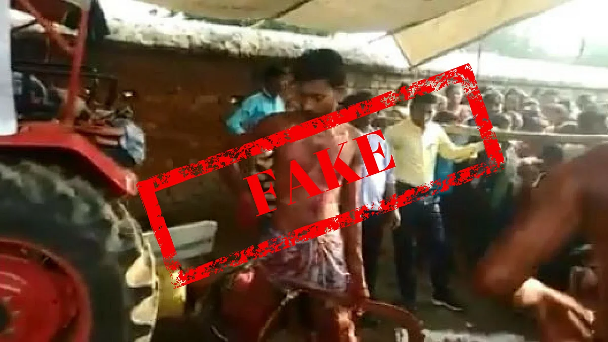 The video has gone viral on Facebook and WhatsApp with a message in Hindi.