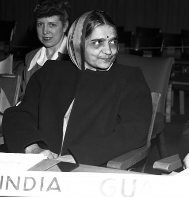 Hansa Mehta, the delegate of India to the UN Commission on Human Rights, ensured that the United Nations Universal Declaration of Human Rights included women in its text upholding their equality. (Photo: UN/IANS)