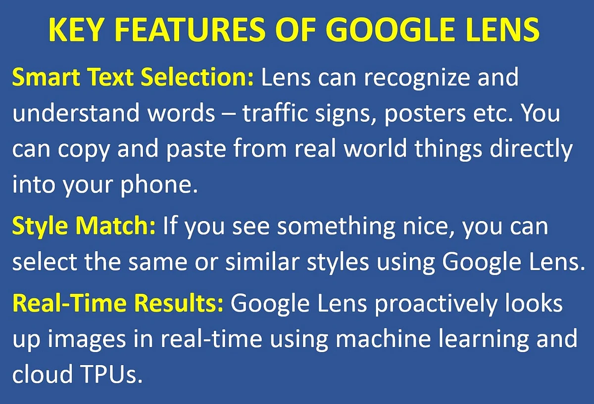 New features coming to Google Lens for cameras. 