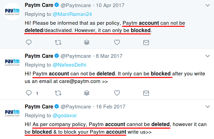 Paytm Support Tries to Prove Customer’s Concern False on Twitter