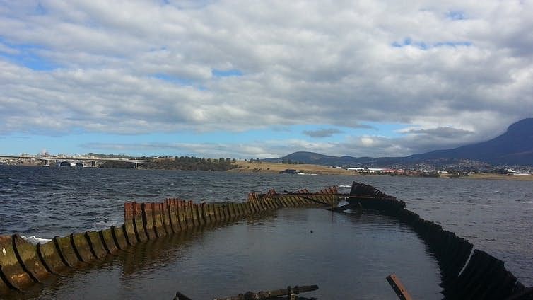 The remains of the Otago, the ship Conrad commanded, in Hobart. &nbsp;