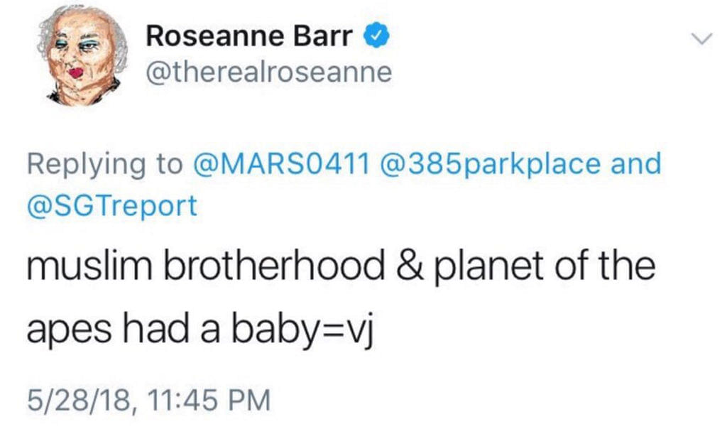 ABC scraps sitcom ‘Roseanne’ after star’s ‘abhorrent’ tweets.