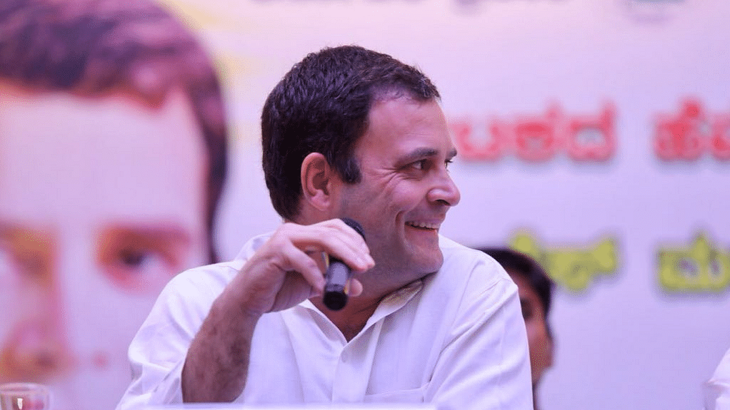 Rahul Gandhi at a press conference in Bengaluru.&nbsp;