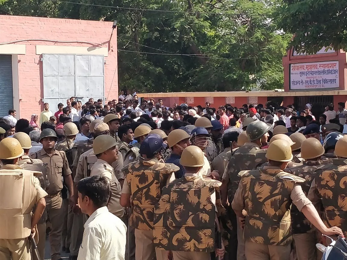 The incident comes after the Bhim Army had objected to a Maharana Pratap procession in the area. 