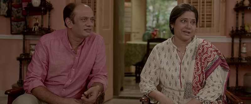 A still from the trailer. Renuka Shahane and Madhuri Dixit share screen space to give us agreeable throwback vibes. (Photo Courtesy: YouTube)