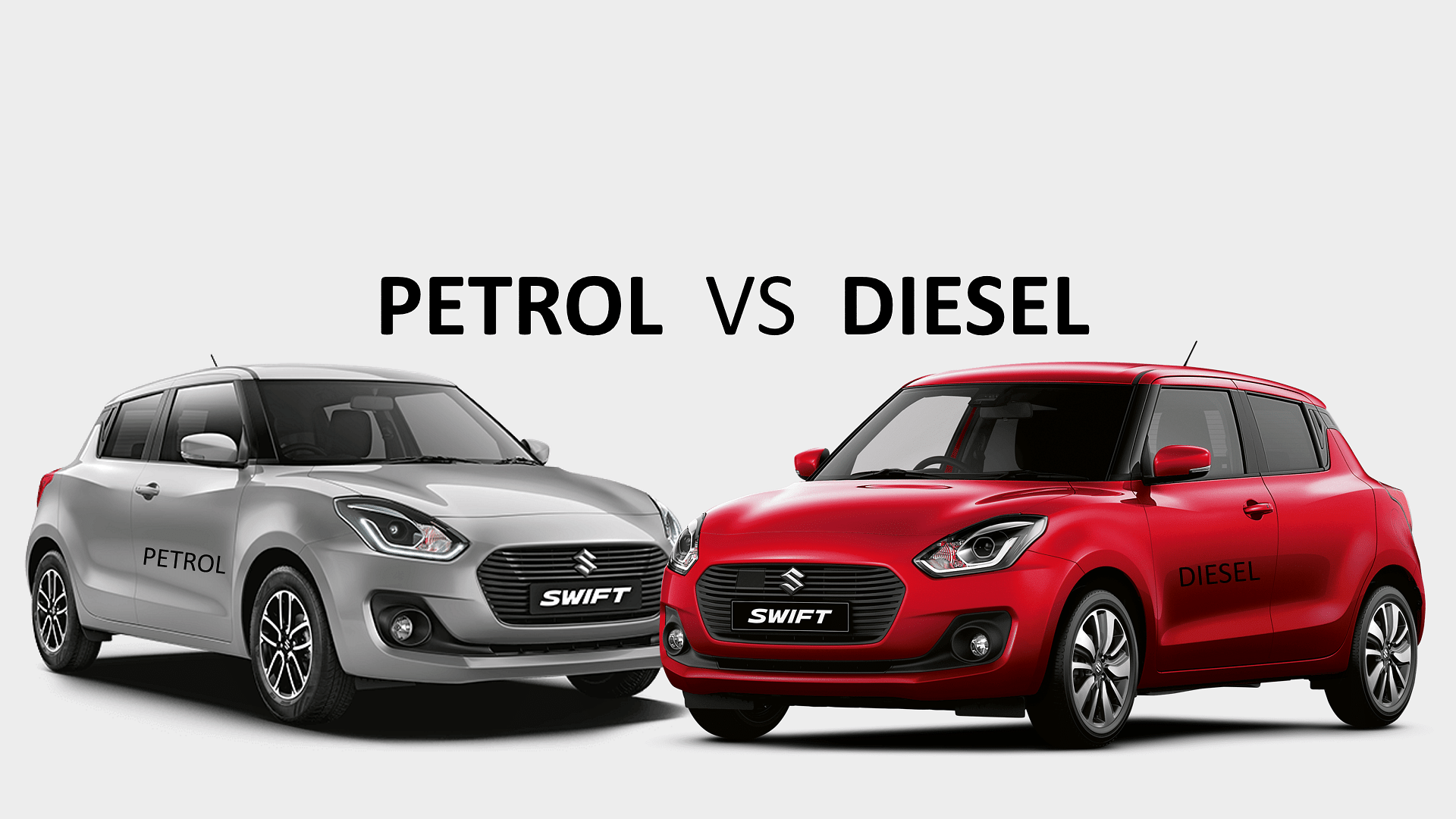 The diesel Swift has a fuel efficiency of 28 kmpl, compared to 22 kmpl for the petrol.