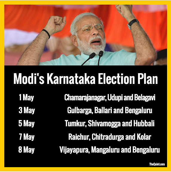 PM Modi Ups Ante, To Address 21 Rallies in Karnataka Instead of 15