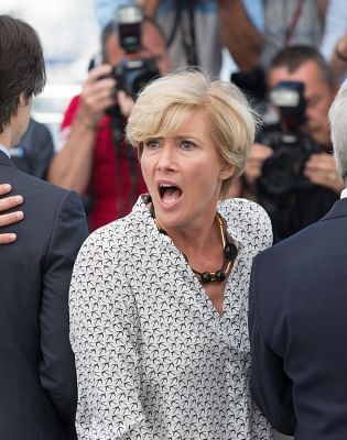 CANNES, May 21, 2017 (Xinhua) -- Actress Emma Thompson poses for a photocall of the film "The Meyerowitz Stories" during the 70th Cannes Film Festival in Cannes, France, on May 21, 2017. (Xinhua/Xu Jinquan/IANS)