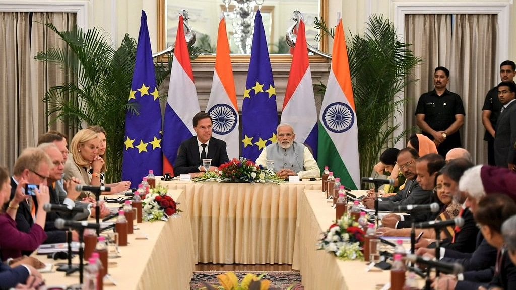 PM Modi holds delegation level talks with Netherlands PM Mark Rutte.