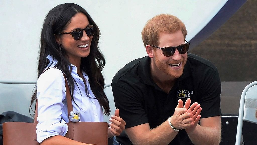 Britain’s Prince Harry and  Meghan Markle at the Invictus Games in Toronto.