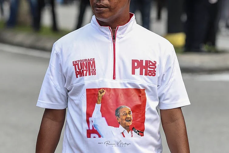 A supporter of Mahathir Mohamad, out and proud.