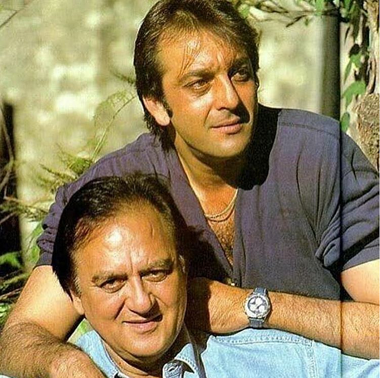 Sunil Dutt with son Sanjay Dutt. 