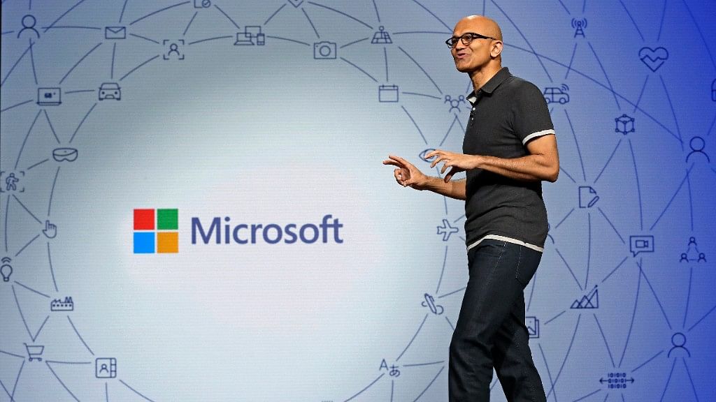 Satya Nadella, CEO, Microsoft at Build 2018 keynote.&nbsp;