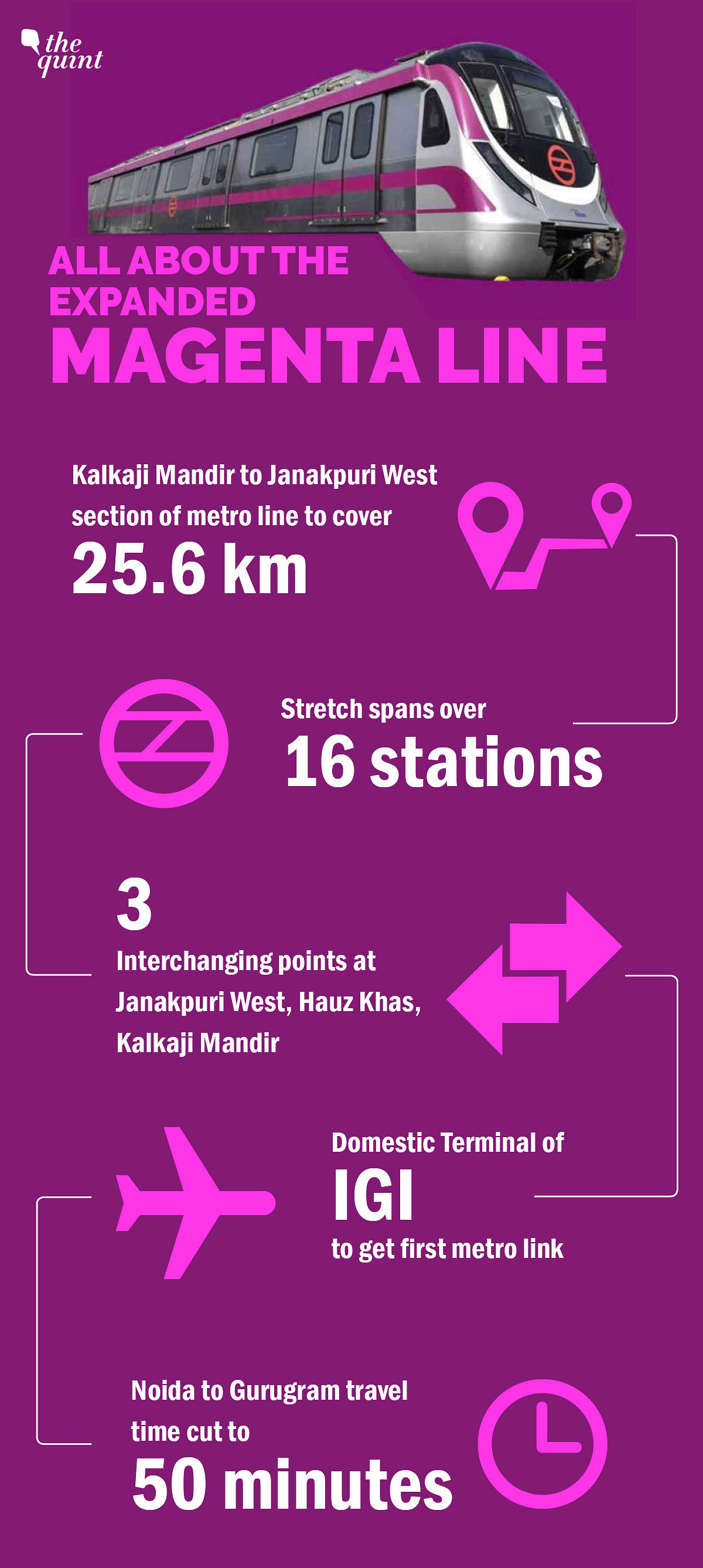The domestic terminal (T1) of Delhi’s Indira Gandhi International airport is now connected to the metro.