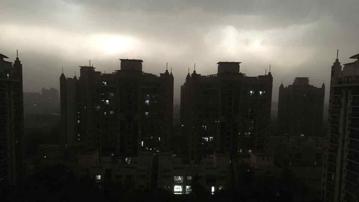 Storm turns Greater Noida into Gotham City at 5 pm on Sunday, 13 May.