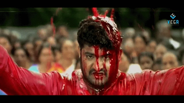 Jr NTR in a scene from<i> Simhadri </i>(2003), one of his earlier movies.