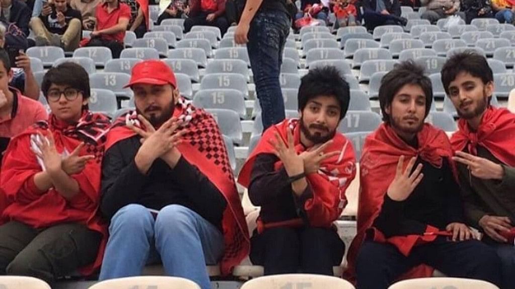 Iranian women dressed as men to attend a soccer match.