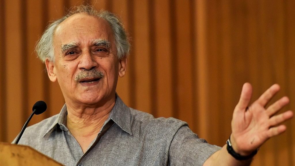 Arun Shourie speaks at the launch of his new book ‘Anita Gets Bail’ at the India International Centre on 1 May 2018