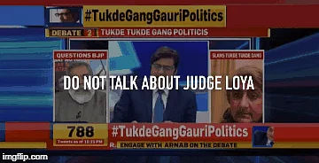 A collection of screenshots (from the show ‘Shut Up Ya Kunal’) with ex-Times Now anchor Arnab Goswami talking to Opposition leaders on his show. 