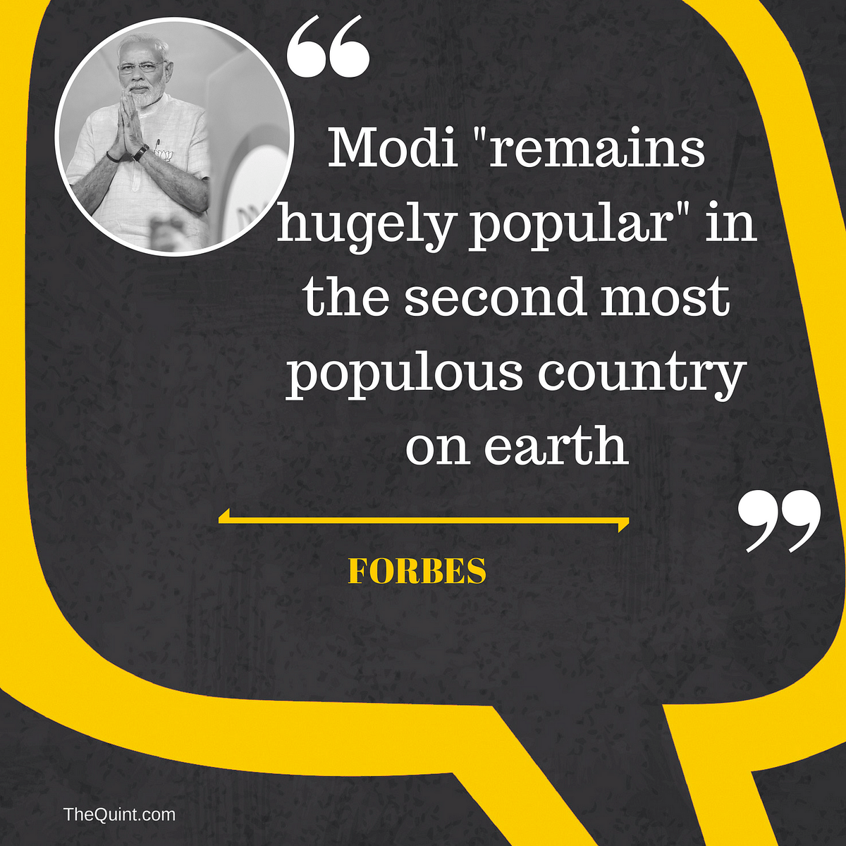 Modi ranks 9th on the Forbes 2018 list of 75 of the World’s Most Powerful People who make the world turn.