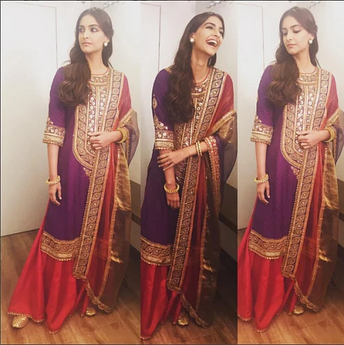 Sonam in Auradha Vakil for PRDP promotions.