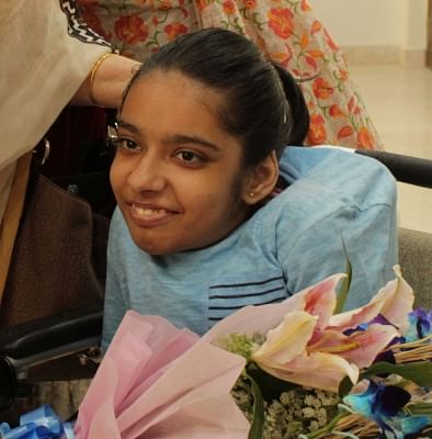 Gurugram: Anushka Panda, Central Board of Secondary Education (CBSE) class 10 topper in the differently-abled category, in Gurugram on May 29, 2018. Anushka score 489 marks out of 500. (Photo: IANS)