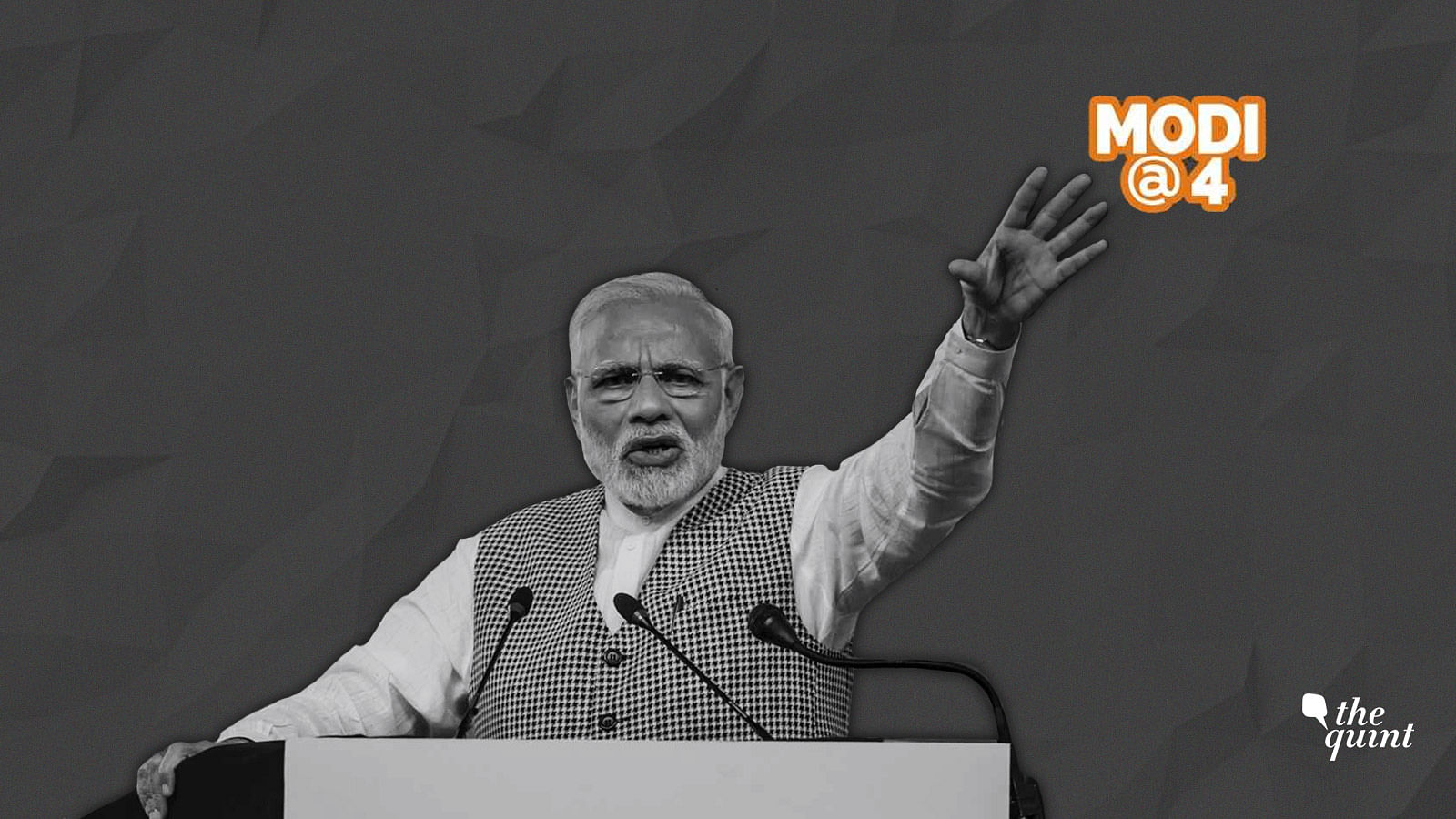 Prime Minister Narendra Modi delivers a speech.&nbsp;