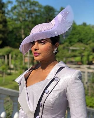 Actress Priyanka Chopra arrives to attend her friend and actress Meghan Markle