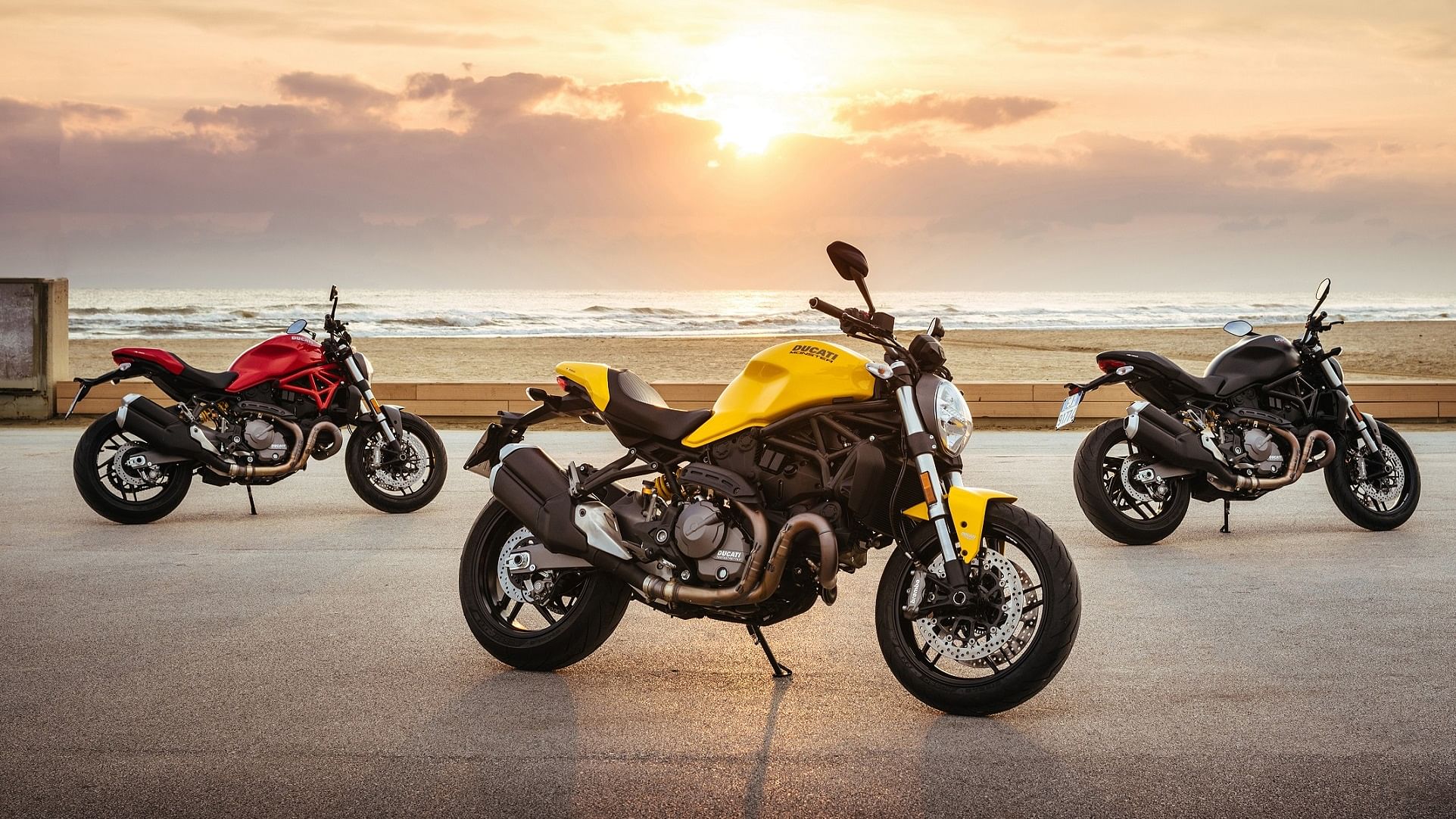 Ducati Monster 821 competes with Yamaha MT09 and Triumph Street Triple S.&nbsp;