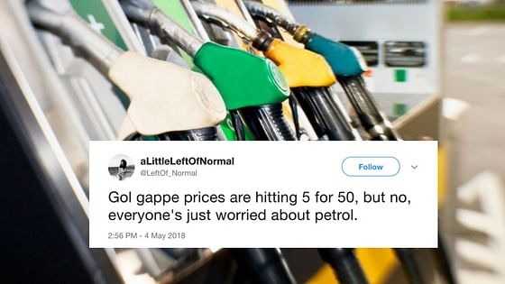 Twitter reacts to the fuel price hike in India.