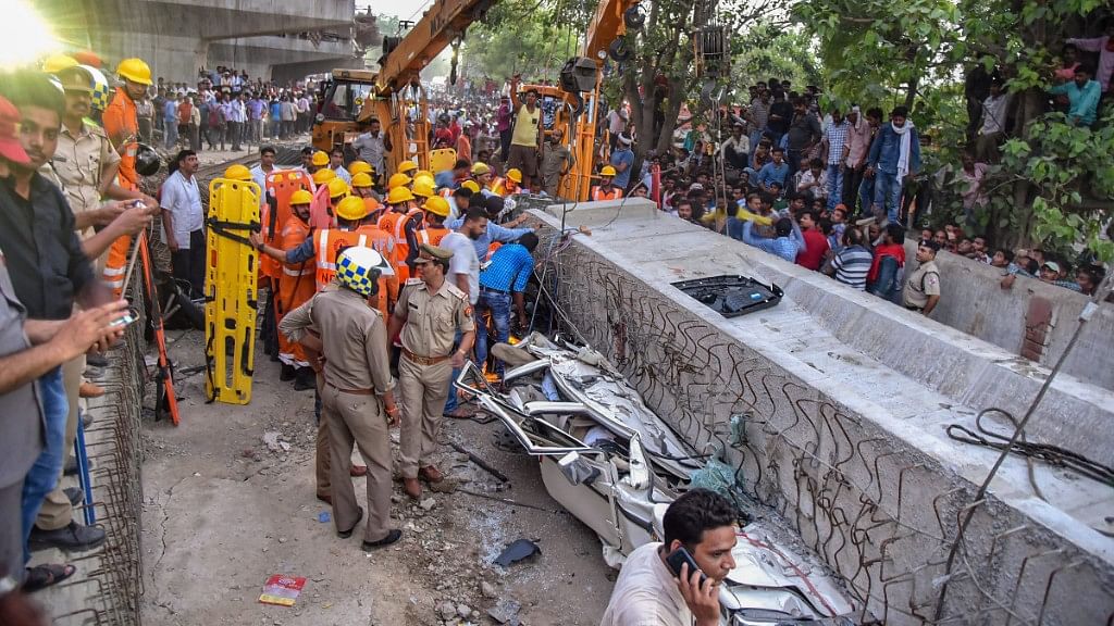 Several bodies were recovered from the rubble of the collapsed flyover.