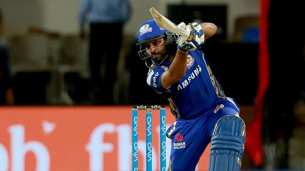 Rohit Sharma captain of MI plays a shot during a match of the Vivo Indian Premier League 2018.