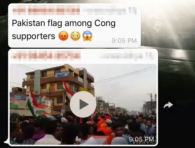 The flag at this rally was NOT a Pakistani flag. This is, in fact, the flag of IUML (Indian Union Muslim league)