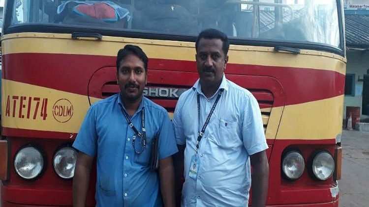 Driver Girish and conductor Sajan K John, who’s fast-thinking got the pregnant passenger to the hospital on time.&nbsp;